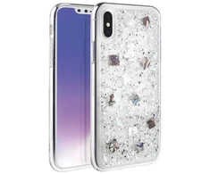 UNIQ Lumence skaidrus Dėklas Apple iPhone Xs Max perivvinkle sidabrinis
