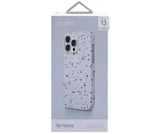 UNIQ dėklas telefonui Coehl Terrazzo Apple iPhone 13 Pro / 13 6.1" baltos spalvos