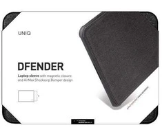 UNIQ Dfender laptop Sleeve 16″ charcoal juodos spalvos