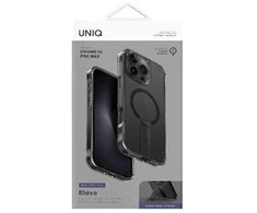 UNIQ dėklas Eleva with Vertica Standi Phone 16 Pro Max 6.9″ juodos spalvos/carbon juodos spalvos