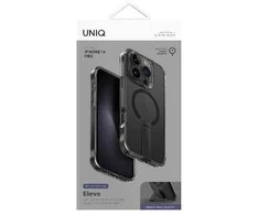 UNIQ dėklas Eleva with Vertica Stand Apple iPhone 16 Pro 6.3″ juodos spalvos/carbon juodos spalvos