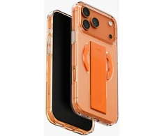 „Uniq Heldro Air“ dėklas, skirtas „iPhone 17 Pro Max“ su magnetiniu įkrovimu – oranžinis