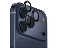 UNIQ Optix aliuminio kameros objektyvo apsauga Apple iPhone 17 Pro / Apple iPhone 17 Pro Max su aplikatoriumi, tamsiai mėlyna