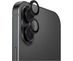 UNIQ Optix Aluminum Camera Lens Protector skirta Apple iPhone 17 su aplikatoriumi, juodos spalvos
