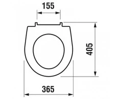 Unitazo dangtis Jika Lyra Plus 93381, 37,5 x 41 cm