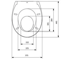 Unitazo dangtis Saniplast NEW EVEREST, balta