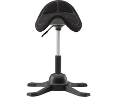 Up Up Toronto ergonominė balansinė kėdė Juoda, Juodas audinys, ilgesnis dujinis keltuvas