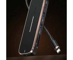 USAMS adapter HUB 3xUSB + USB-C + HDMI juodas SJ578HUB01 (US-SJ578)