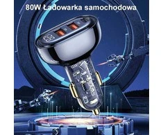 USAMS automobilinis įkroviklis 2xUSB+1xUSB-C 80W Fast Charge mėlynas CC159CC02 (US-CC159)