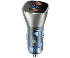USAMS automobilinis įkroviklis C29 45W 2xUSB-A Fast Charge light auksinis CC154CC01 (US-CC154)