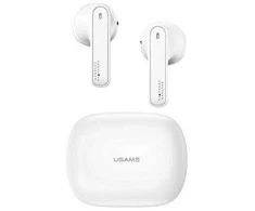 USAMS Belaidės Bluetooth ausinės 5.0 TWS SM series baltos spalvos BHUSM01 (US-SM001)