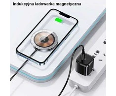 USAMS magnetic Belaidis įkroviklis 15W aliuminio juodos spalvos CD183CDX01