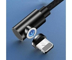 USAMS U54 magnetinis kampinis kabelis 1m, žaibo raudonas SJ444USB02 (US-SJ444)
