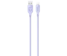 USAMS Lightning kabelis 2.4A 1.2m greito įkrovimo Lithe serijos violetinis SJ565USB03 (US-SJ565)