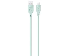 USAMS Lightning kabelis 2.4A 1.2m greito įkrovimo Lithe Series žalias SJ565USB04 (US-SJ565)