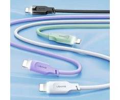 USAMS lightning kabelis 2.4A 1.2m Fast Charging Lithe Series juodos spalvos SJ565USB01 (US-SJ565)