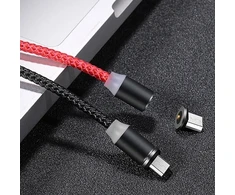 USAMS U-Sure magnetinis microUSB kabelis 1m 2.1A pintas raudonas SJ294USB02 (US-SJ294)