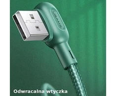 USAMS U57 Angled Kabelis MicroUSB 1.2m 2A žalios spalvos SJ458USB02 (US-SJ458)