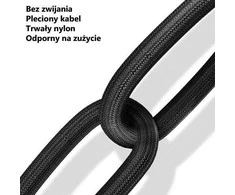 USAMS pintas U33 Lightning kabelis 1.2m 2A greito įkrovimo mėlynas SJ360USB02 (US-SJ360)