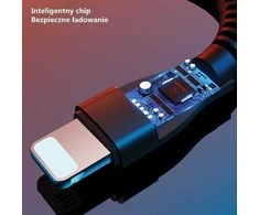 USAMS Kabelis pintas U33 lightning 1,2m2A Fast Charging rožinės spalvos SJ360USB03 (US-SJ360)