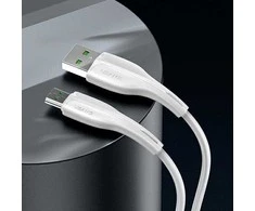 USAMS CABLE U38 MICROUSB 4A GREITAS ĮKROVIMAS OPPO 1M Baltas
