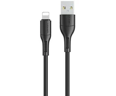 USAMS U68 Lightning 2A Fast Charge 1m juodos spalvos SJ500USB01 (US-SJ500)