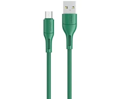 USAMS U68 microUSB 2A greito įkrovimo 1m žalios spalvos SJ502USB04 (US-SJ502)