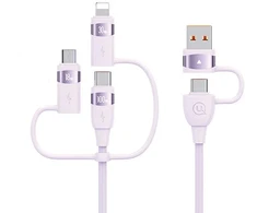 USAMS Kabelis U85 2xUSB-C/USB/Micro-USB/Lightning 6in1 2m 100W PD Fast Charge violetinė SJ646USB