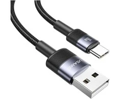 USAMS USB-A į USB-C Kabelis 3A 1.2m Aluminum Alloy Data Kabelis SY Series SJ718USB01 (US-SJ718)