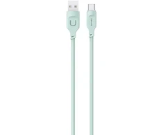 USAMS kabelis USB-C 6A 1.2m Port Ekranas Fast Charging Lithe Series žalios spalvos SJ568USB04 (US-SJ568)