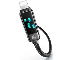 USAMS USB-C į Lightning kabelis 30W 1.2m cinko lydinio greito įkrovimo duomenų kabelis Meteor serijos SJ743USB0