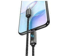 USAMS Kabelis USB-C į USB-C 100W 1,2m cinko lydinio greito įkrovimo duomenų kabelis Meteor Series SJ744USB01 (US-SJ744)