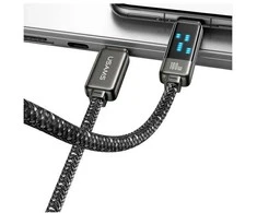 USAMS Kabelis USB-C į USB-C 100W 1,2m cinko lydinio greito įkrovimo duomenų kabelis Meteor Series SJ744USB01 (US-SJ744)