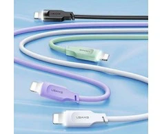 USAMS USB-C laidas su „Lightning“ 20W 1.2m PD greito įkrovimo „Lithe“ serijos žalias SJ566USB04 (US-SJ566)