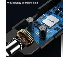 USAMS laisvų rankų įranga C21 FM moduliatorius, Bluetooth 5.0, MP3, 2xUSB 3,4A juodos spalvos CC115GC01 (US-CC115)