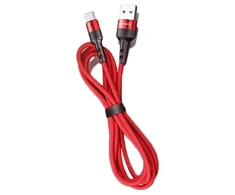 USAMS U26 CABLE MICROUSB 1M 2A FAST CHARGING Raudonas