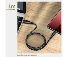 USAMS pintas kabelis U41 microUSB 1m 2A raudonas SJ393USB02 (US-SJ393) greito įkrovimo