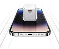 USAMS įkroviklis 1xUSB-C PD30W 3A (tik antgalis) PD3.0 greito įkrovimo baltos spalvos X-ron serijos CC186TC02
