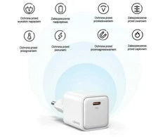USAMS Laidinis įkroviklis 1xUSB-C PD 30W 3A (only head) PD3.0 Fast Charging juodos spalvos X-ron Series CC186TC01