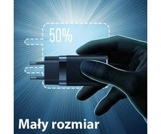 USAMS Laidinis įkroviklis T41 USB-C + USB GaN 47W PD + QC (only head) Fast Charging juodos spalvos CC137TC01 (US-CC1
