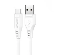 USB į USB-C Acefast C3-04 kabelis, 1.2 m (baltas)