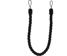 Užuolaidų virvelė Luance COT, 1.6 cm, juoda