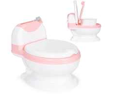 Klozetas su nuimamu įdėklu, uždara klozeto sėdyne vaikams ir šepetėliu ECOTOYS