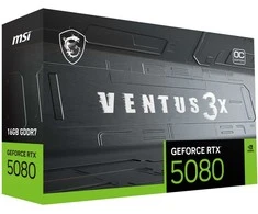 Vaizdo plokštė MSI GeForce RTX™ 5080 16G VENTUS 3X OC | juodos spalvos