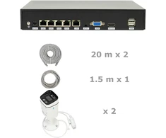 Vaizdo stebėjimo rinkinys NVR POE PNI House IP810, 2 PNI IP8POE kameros, 8MP ir pridedami kabeliai