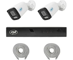 Vaizdo stebėjimo rinkinys NVR POE PNI House IP710J, 2 kameros PNI IP515J, 5MP ir pridedami kabeliai