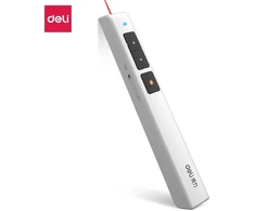 Valdymo pultelis, lazerinė rodyklė DELI USB, raudonas lazeris iki 100m, juodos spalvos