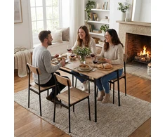 Valgomojo baldų komplektas stalas + 4 kėdės MALMO ModernHome
