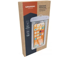 Telefono dėklas vandeniui atsparus PVC 11×21 cm baltas Grundig