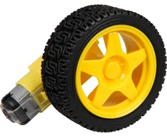 Variklis 5VDC 3-9VDC su pavara ir ratuku JOY-IT